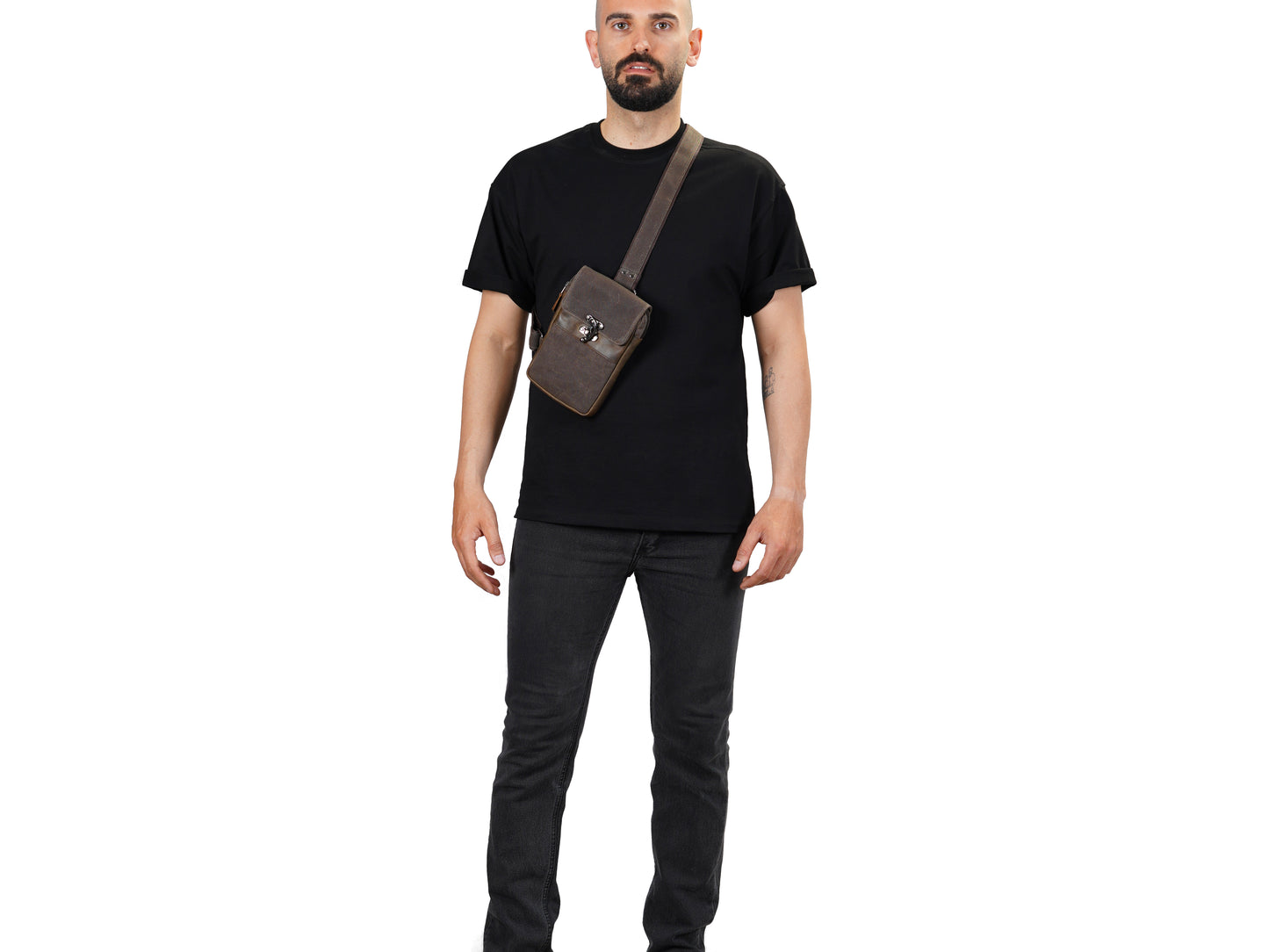 Crossbody Bag – Brown Waxed Canvas Sling Bag for Everyday Carry