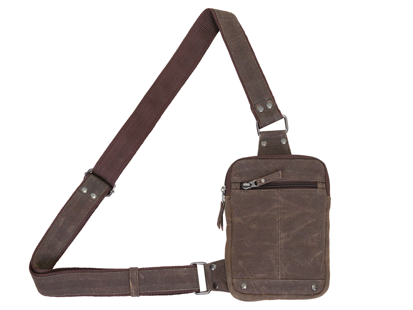 Sling Crossbody Bag - Your Essential Travel Companion - Waxed Canvas EDC Chest Bag for Men