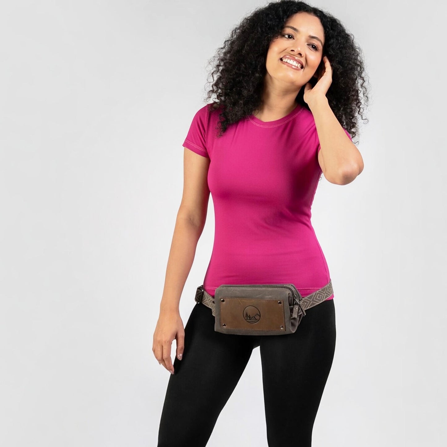 Canvas Womens Belt Bag Crossbody Sling for Travel and Every Day Carry - Brown