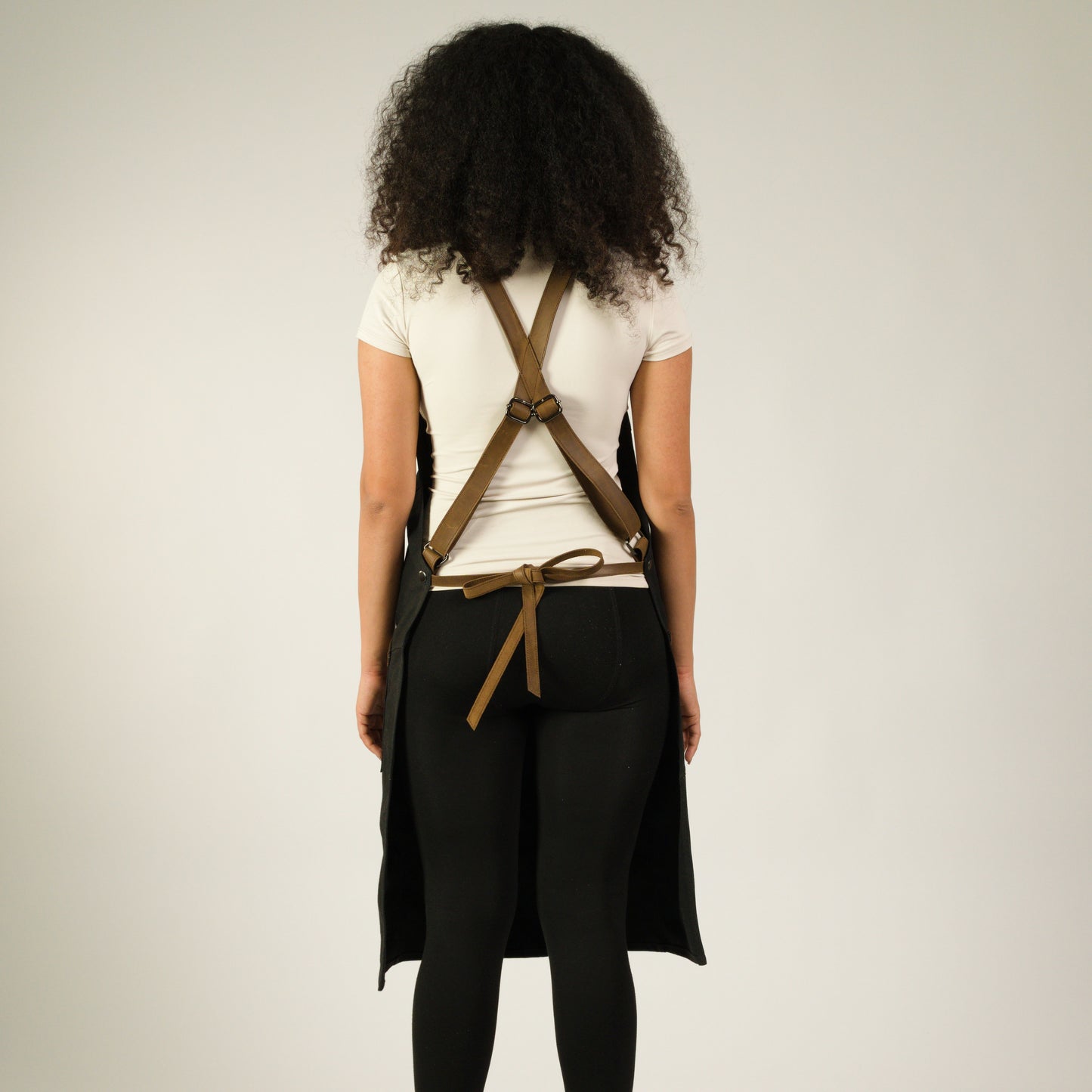 Womens Canvas Apron for Studio Workshop or Home - Black