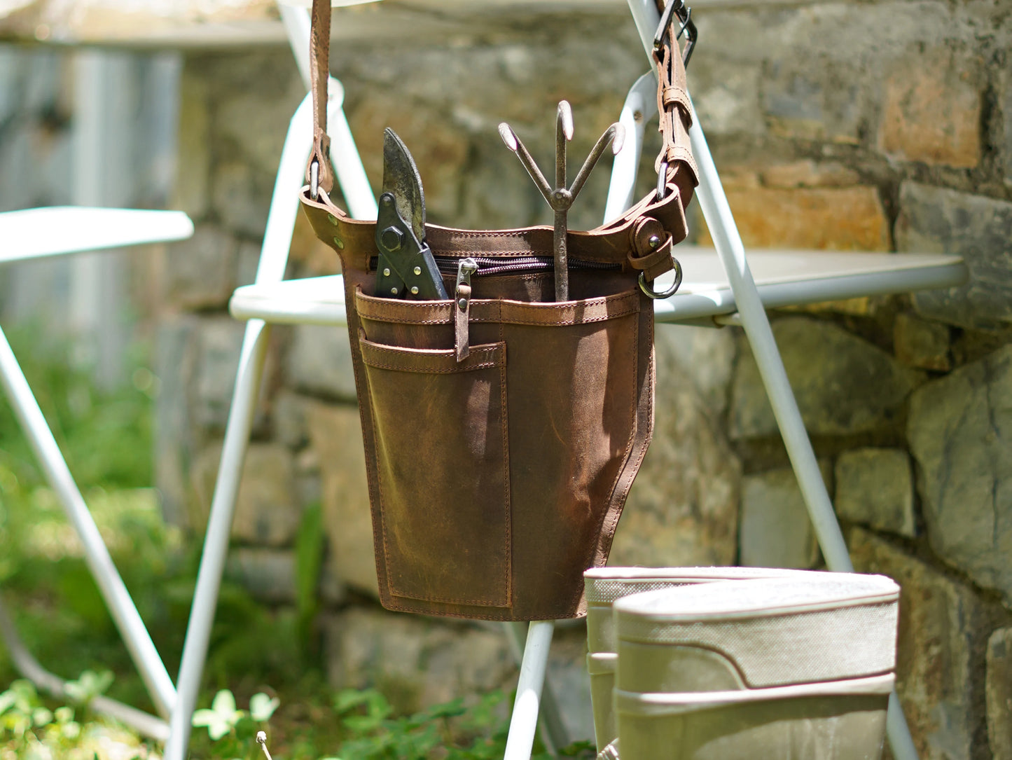 Gardening Belt Bag and Florist Belt Bag Leather Utility Tool Belt