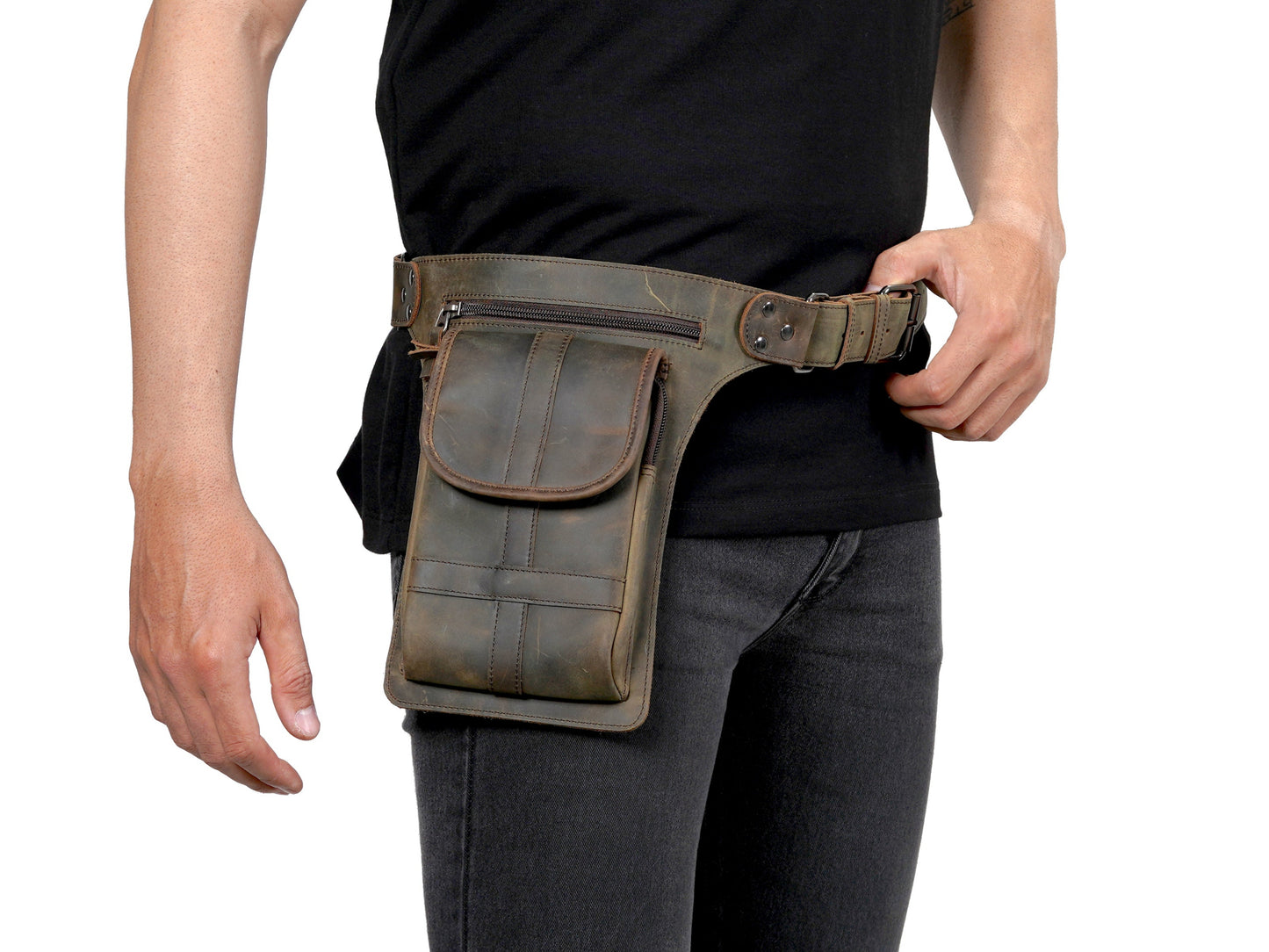 Brown belt bag for cosplay or festivals