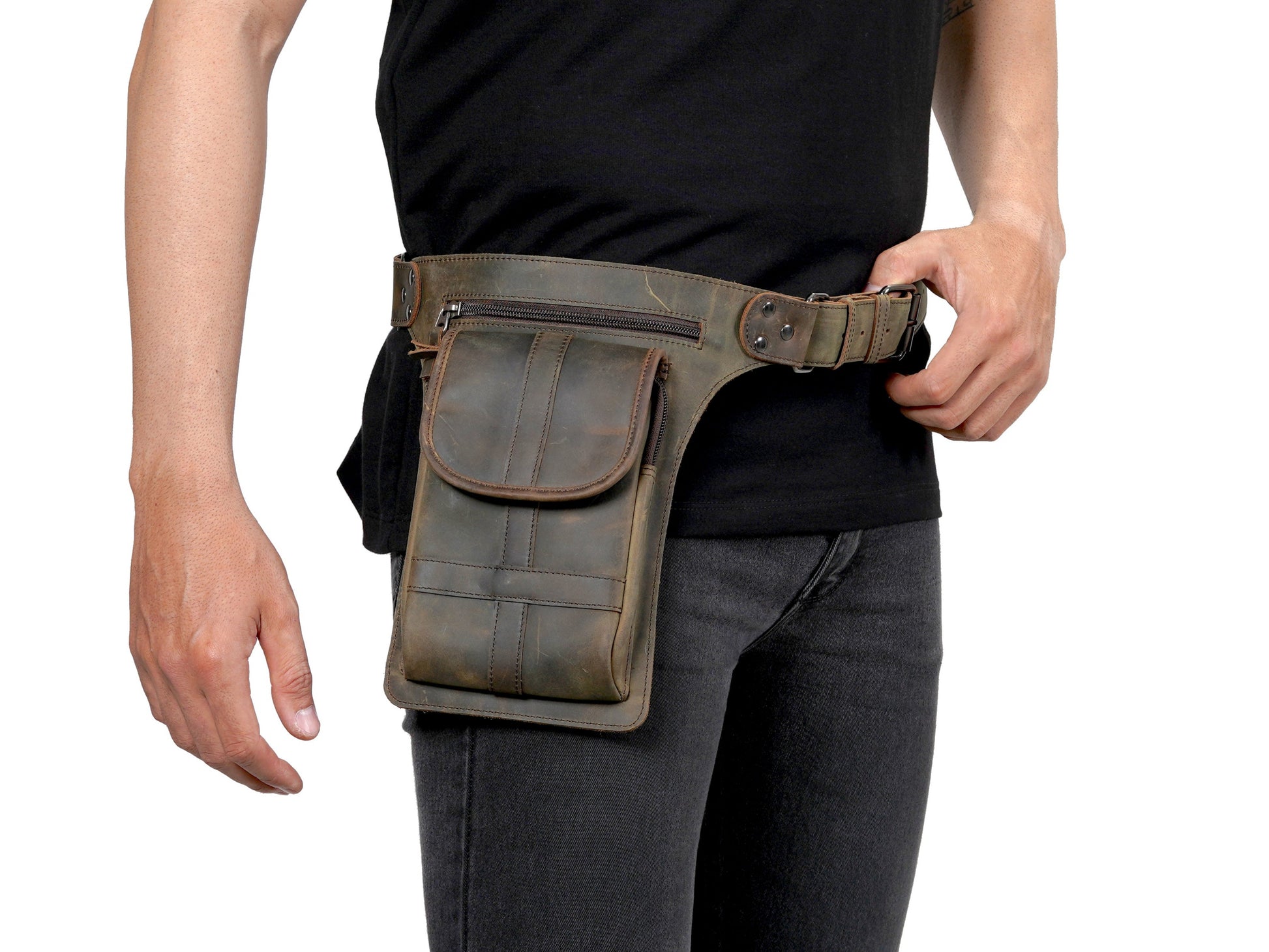 Brown belt bag for cosplay or festivals