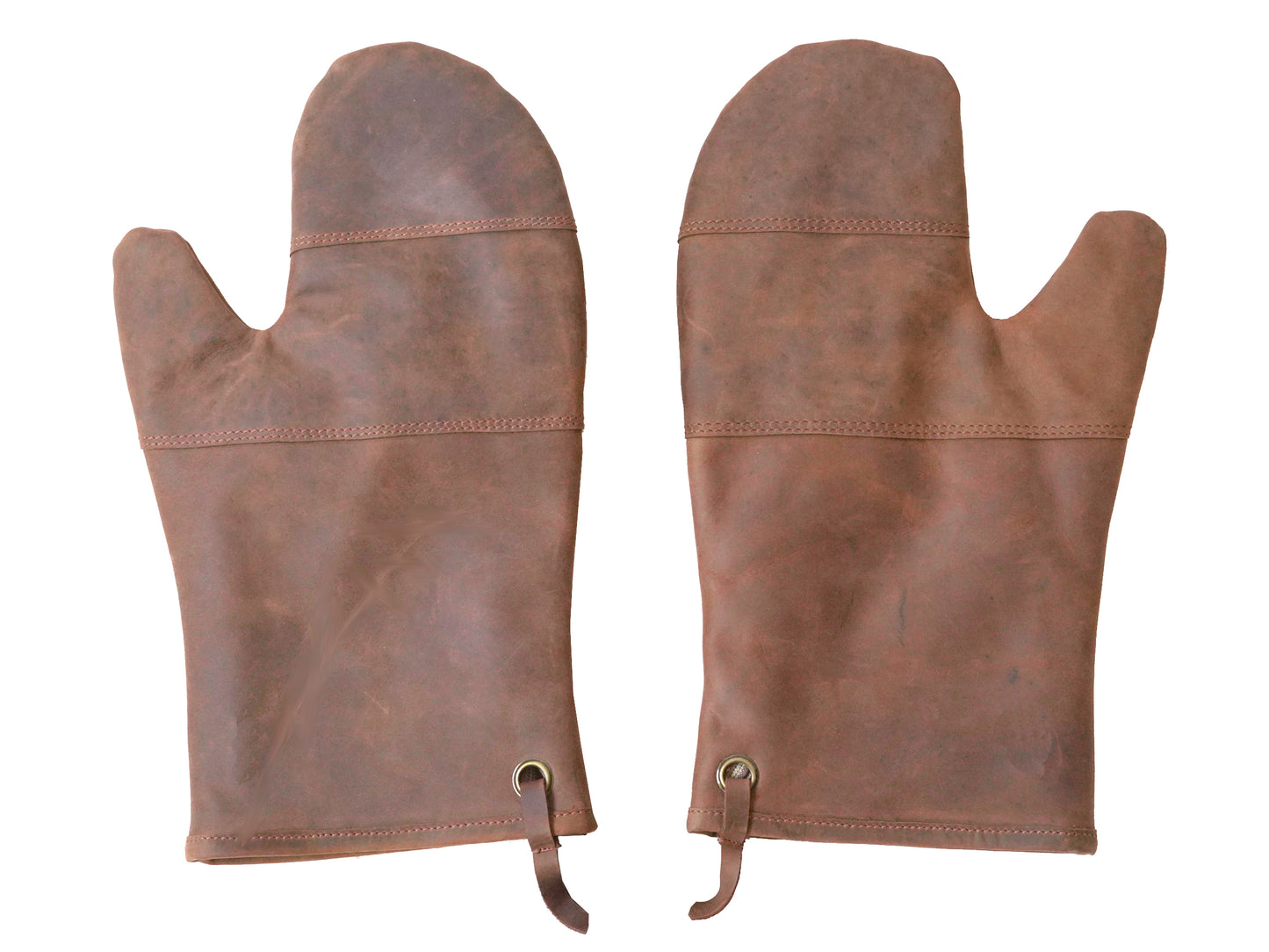 Oven Mitts Pair Pot Holders Leather Oven Gloves Brown