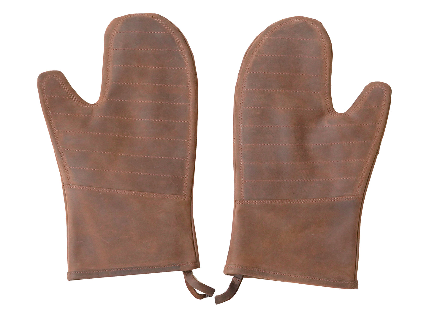 Oven Mitts Pair Pot Holders Leather Oven Gloves Brown