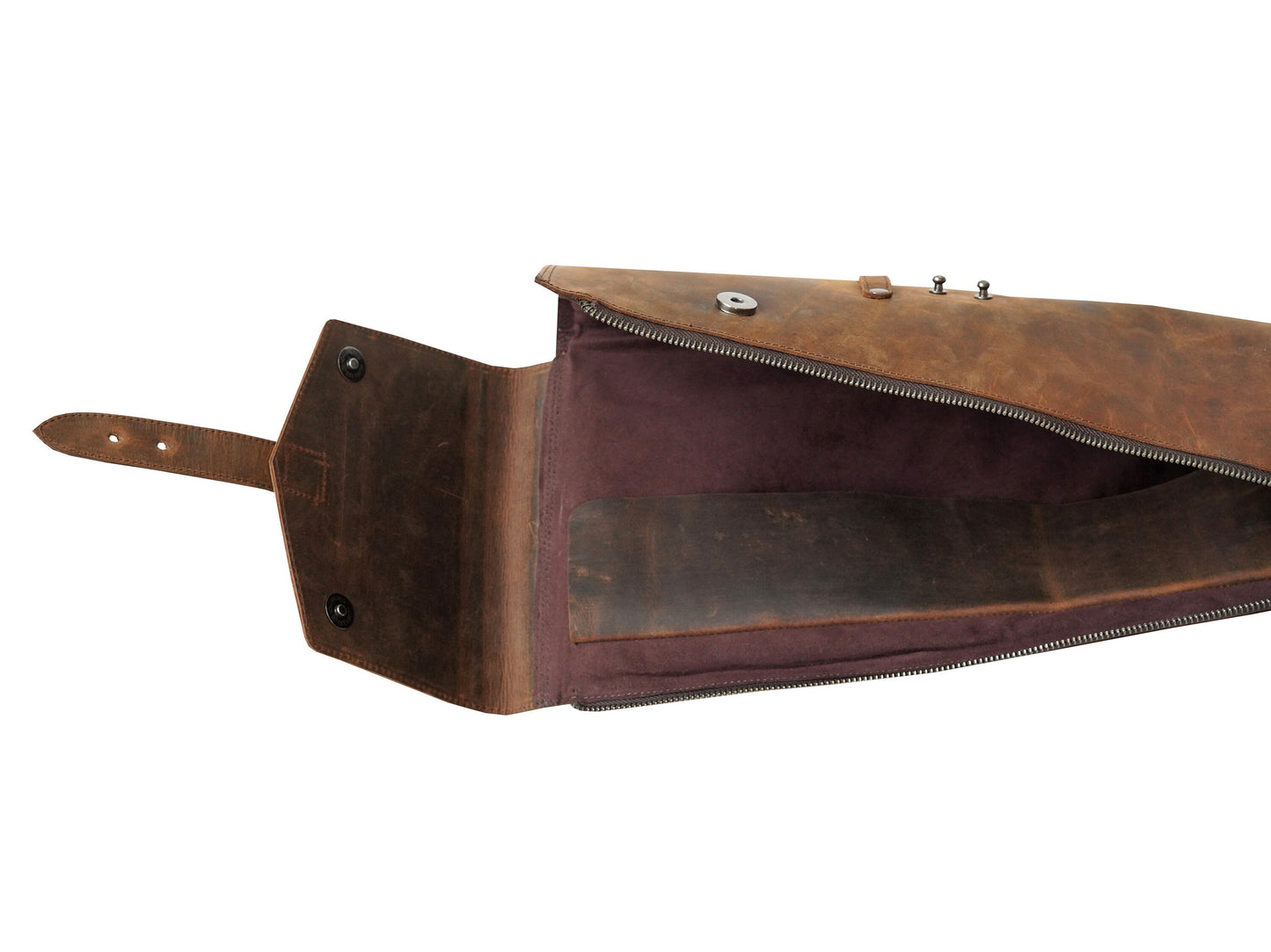 Full-Grain Leather Shotgun Sleeve – 52" Protective Case with Shoulder Strap
